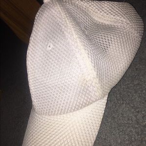 White tennis material hat